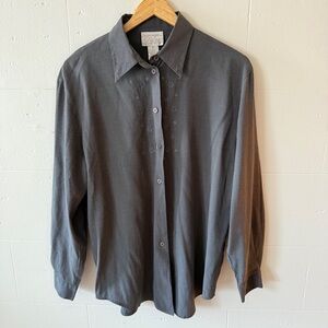 Vintage Dalia Button-Down shirt with Snowflakes